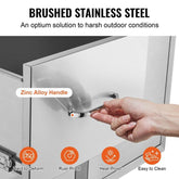 Outdoor Kitchen Door Drawer Combo 32.5" W x 21.7" H x 20.5''D, Access Door/Double Drawers with Paper Towel Rack, BBQ Island Drawers with Stainless Steel Handles for Outdoor Kitchen